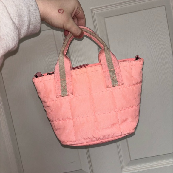 Handbags - Pink Quilted Tote Bag